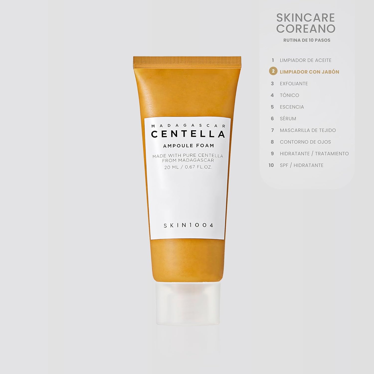 SKIN1004 Madagascar Centella Ampoule Foam Cleanser | Gentle Hydrating Face Wash, 125 ml