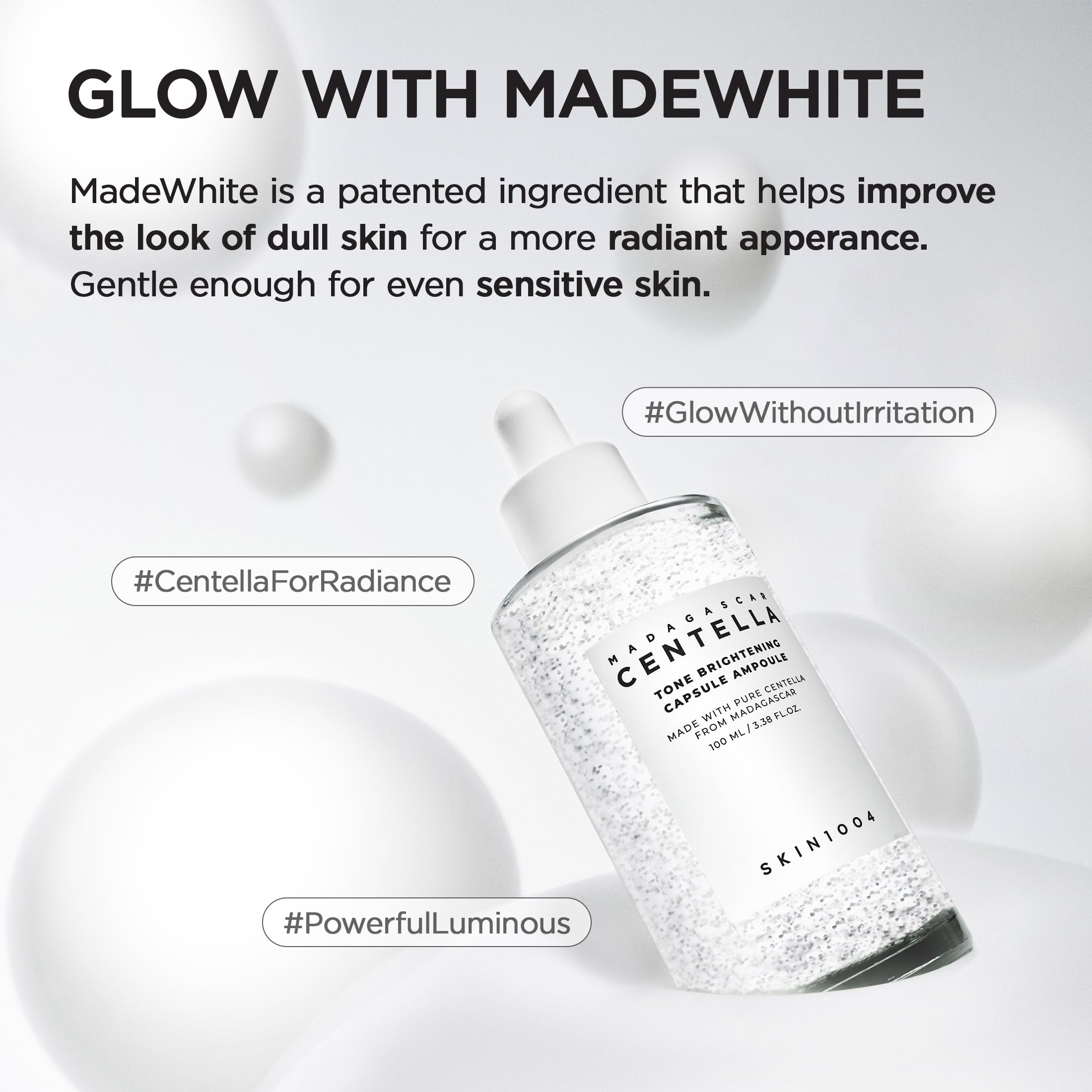 SKIN1004 Madagascar Centella Tone Brightening Capsule Ampoule | Calming Moisturizing Brightening | Sensitive Skin