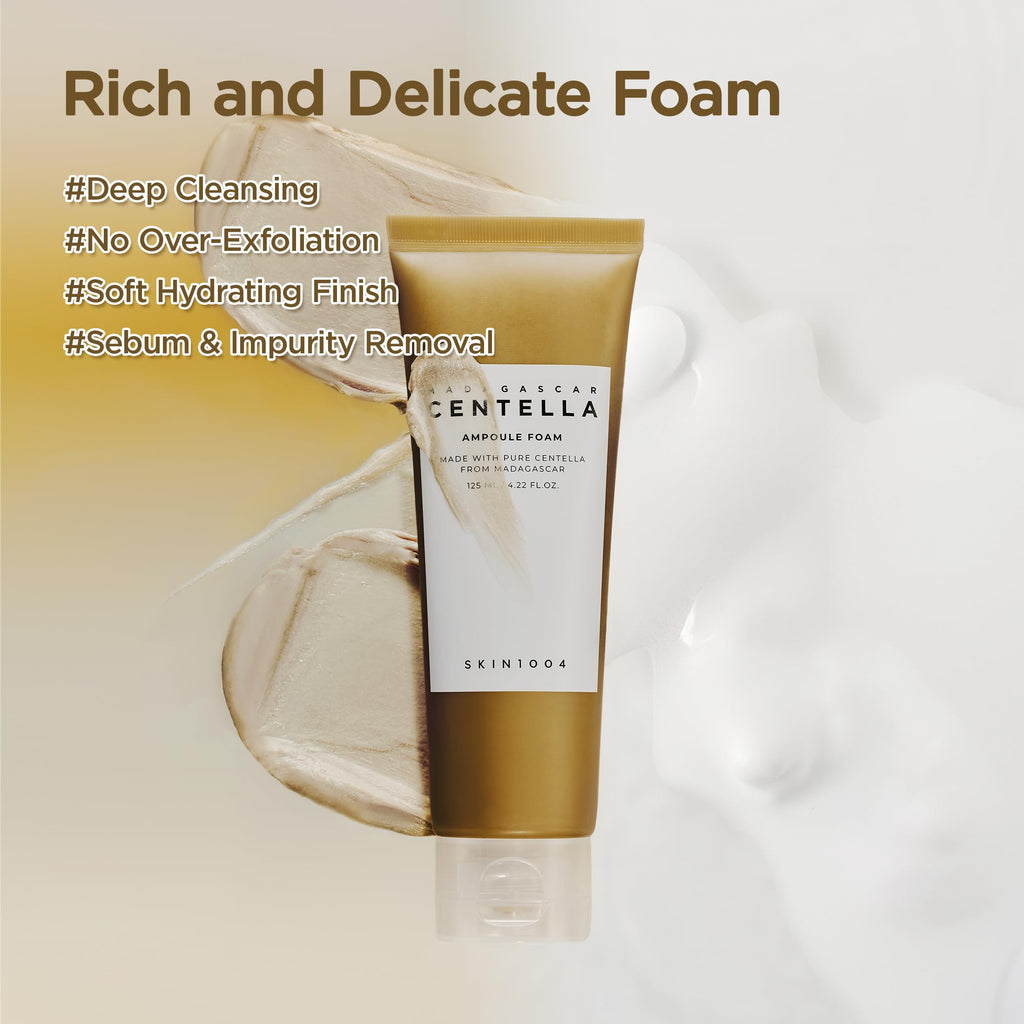 SKIN1004 Madagascar Centella Ampoule Foam Cleanser | Gentle Hydrating Face Wash, 125 ml