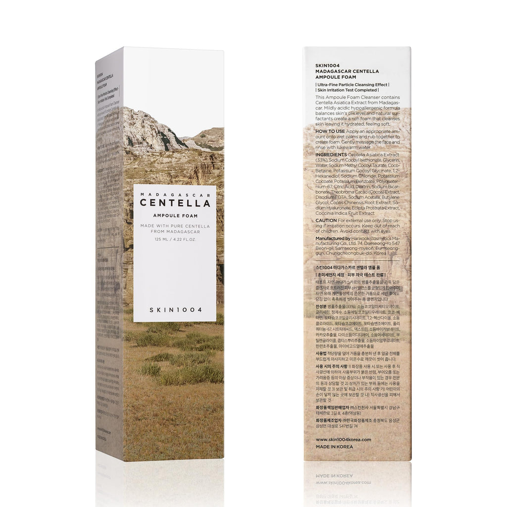 SKIN1004 Madagascar Centella Ampoule Foam Cleanser | Gentle Hydrating Face Wash, 125 ml